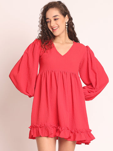 Ruby Ruffle Dress