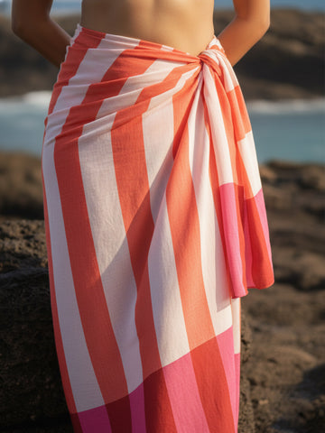 Sunset Breeze Striped Sarong