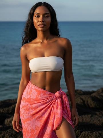 Hibiscus Haze Rayon Sarong