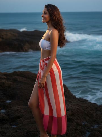 Sunset Breeze Striped Sarong