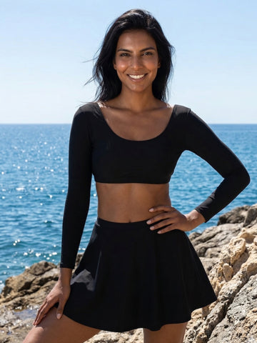 Midnight Skirt Swim Set