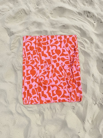 Sunset Geo Satin Sarong