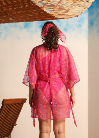 Barbie Pink Monokini Robe Set