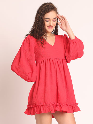 Ruby Ruffle Dress