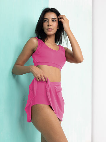 Barbie Flare Skirt & Crop Top Set