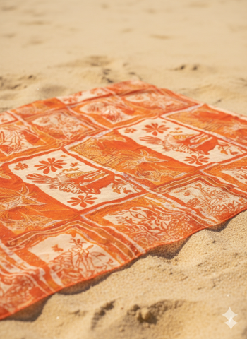 Terra Cotta Oceanica Georgette Sarong