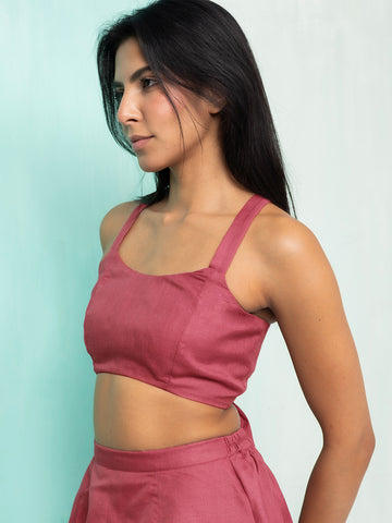Mauve Muse Tie-Up Co-Ord Set