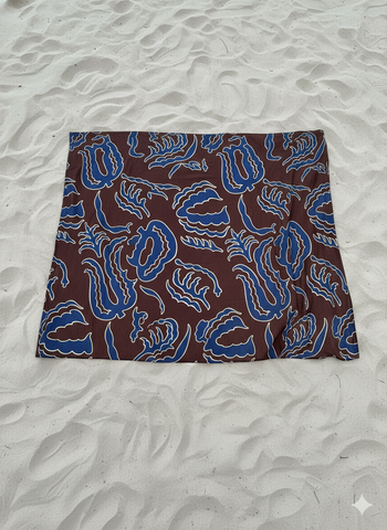 Indigo Earth Abstract Rayon Sarong