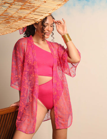 Barbie Pink Monokini Robe Set