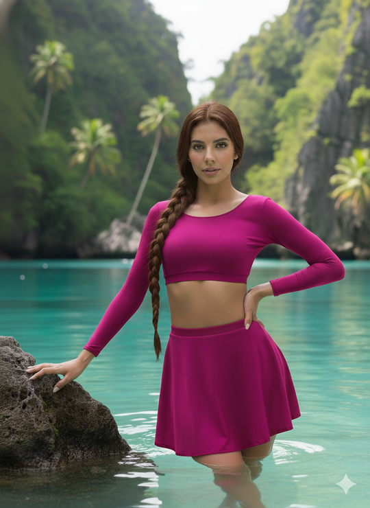 Women Swimwear Muse Skirt Swim Set