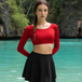 Women Swimwear Chroma Skirt Swim Set