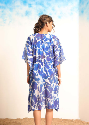 The Azure Lagoon 2-Piece Bodysuit & Kaftan Set