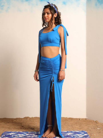 Arambol Blue Beachwear Skirt Set - AOBABEACHWEAR