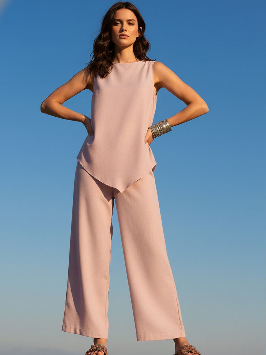 Pink Linen Trouser Co-ord Set – AIWW-249C