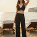 Black Solid Trouser Co-ord Set