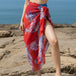 Red Floral Print Sarong