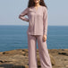 Pink Mandarin Linen Trouser Co-ord Set