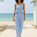 Light Blue Linen Palazzo Co-ord Set