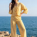 Yellow Checked Palazzo Co-ord Set