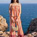 Orange Bandeau Stripe Palazzo Co-ord Set