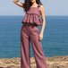 Mauve Linen Trouser Co-ord Set