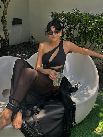 Midnight Cut-Out Swimsuit Set