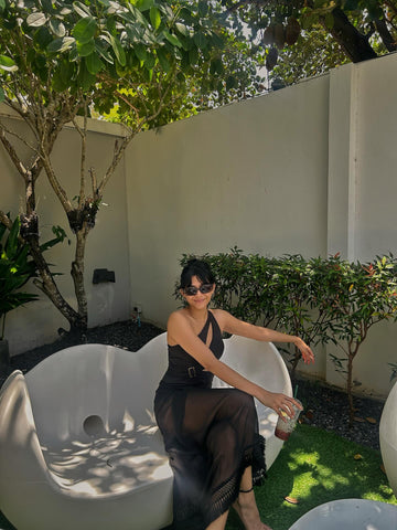 Midnight Cut-Out Swimsuit Set