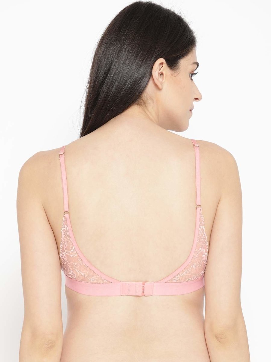 Lacy Pink Soft Bra - AOBA