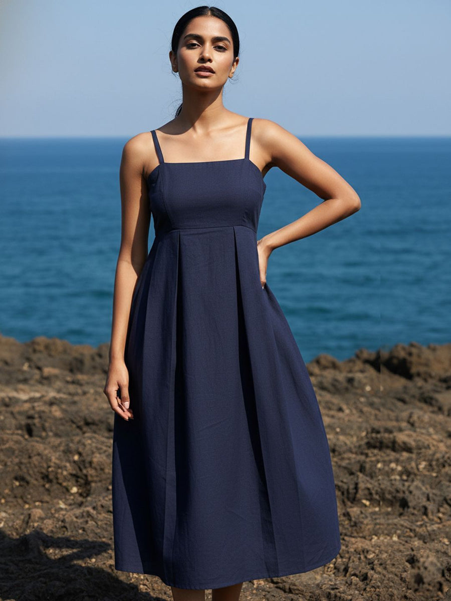 Blue Solid Dress – AIWW-283B