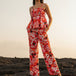 Red Print Trouser Co-ord Set
