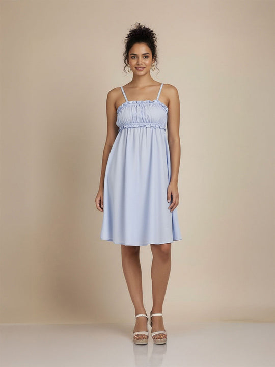 Blue Solid Dress – AIWW-286A
