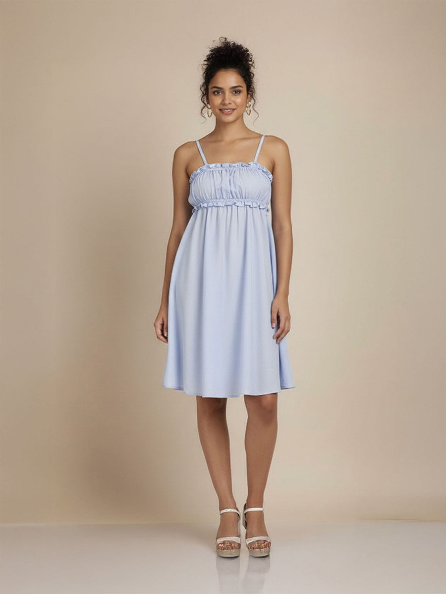 Blue Solid Dress – AIWW-286A