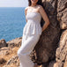 Off White Bandeau Textured Trouser Co-ord Set