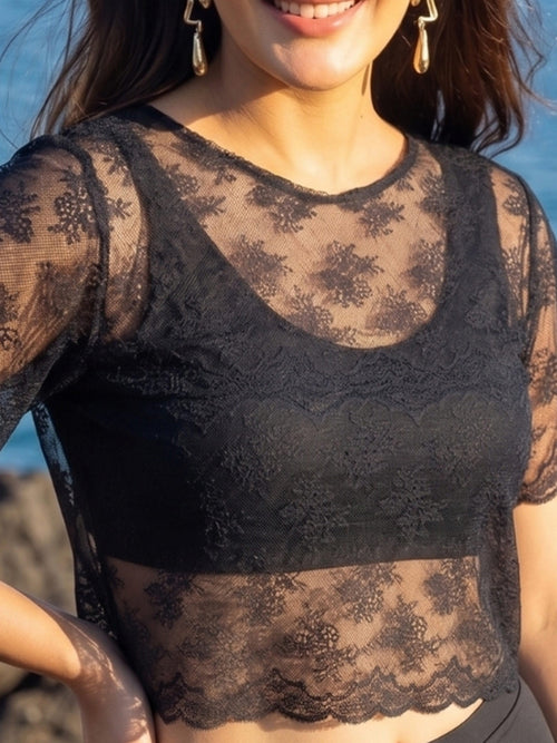 Black Lace Bikini Set – AISW-218A